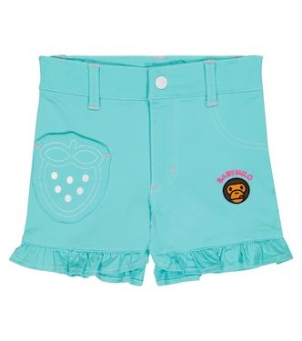 Baby Milo® ruffle-trimmed denim shorts | BAPE Kids