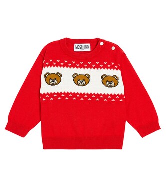 Baby Teddy Bear cotton and wool sweater | Moschino Kids