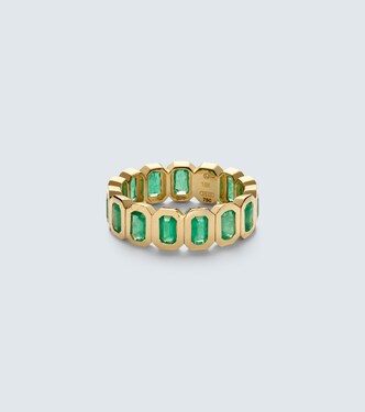 Anillo de oro de 18 ct  (750/1000) con esmeraldas | Shay Jewelry