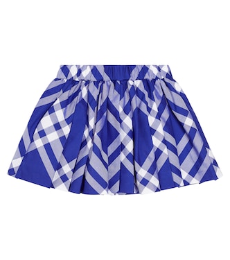 Baby checked pleated cotton skirt | Burberry Kids