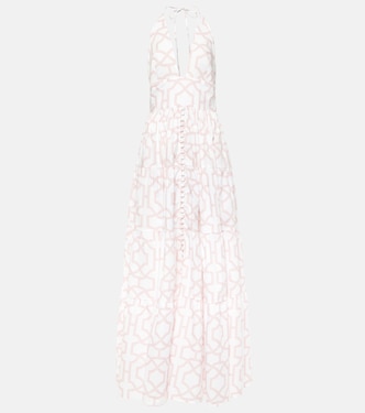 Bedrucktes Maxikleid Celeste aus Baumwolle | Alexandra Miro