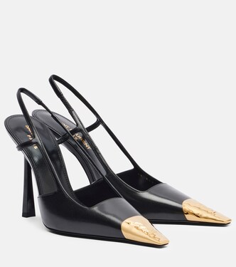 Jeanne 110 leather slingback pumps | Saint Laurent