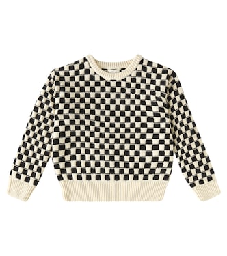 Checked cotton-blend sweater | Rylee + Cru