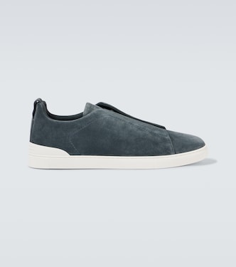Triple Stitch suede slip-on sneakers | Zegna