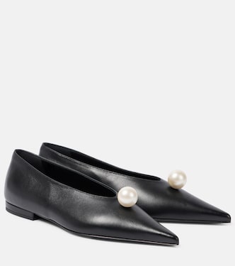 Embellished leather ballet flats | Magda Butrym