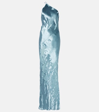 Robe longue asymétrique en velours | The Sei