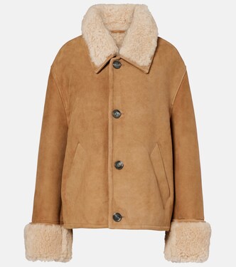 Jacke aus Veloursleder mit Shearling | Ami Paris