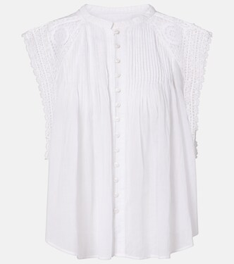 Grecia lace-trimmed cotton blouse | Marant Etoile