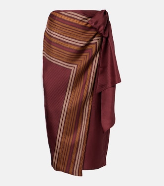 Edro striped silk wrap skirt | Max Mara