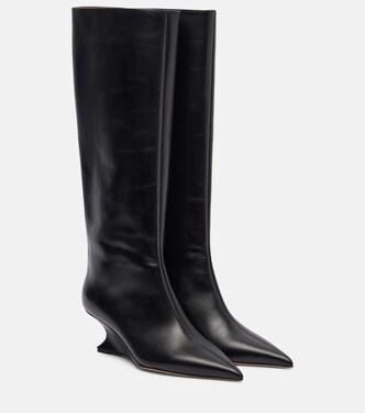 Nina 50 leather knee-high boots | Paris Texas
