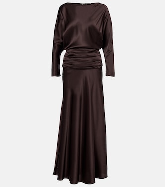 Freda ruched silk-blend gown | Staud