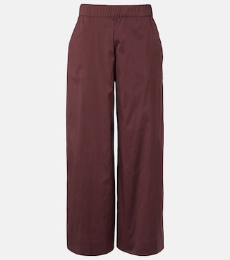 Pece cotton-blend wide-leg pants | Max Mara