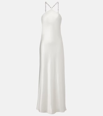 Robe Cadence aus Satin mit Zierperlen | Staud