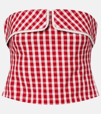 Top Ebony aus einem Baumwollgemisch mit Spitze | Posse