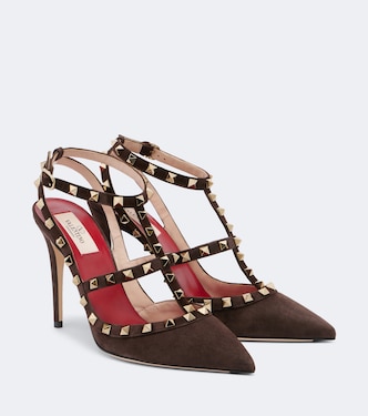 Escarpins Rockstud en daim | Valentino Garavani