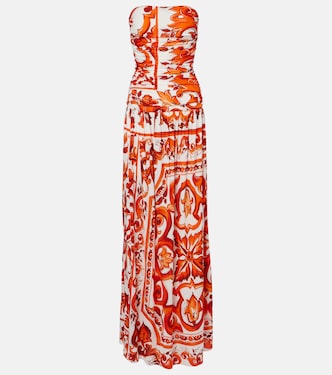 Majolica organza midi dress | Dolce&Gabbana