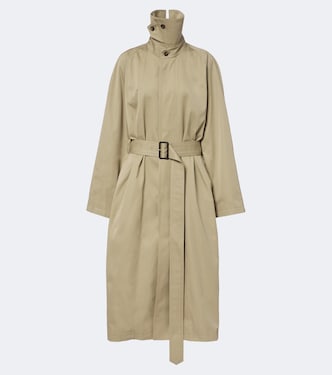 Cotton and silk twill trench coat | Phoebe Philo