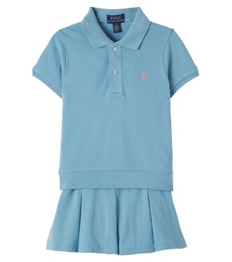 Cotton piqué polo shirt and skirt set | Polo Ralph Lauren Kids