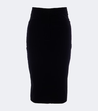 Elegante cotton velvet pencil skirt | Max Mara