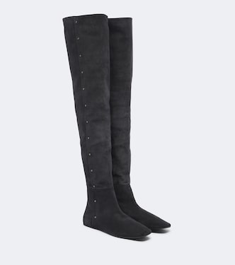 Studded suede over-the-knee boots | Max Mara