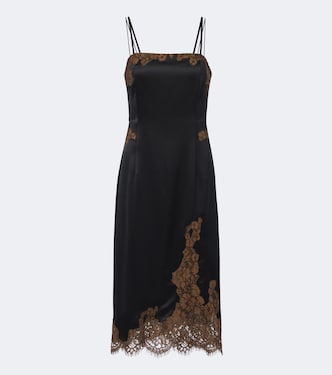 Vestido lencero de satén con encaje | Dorothee Schumacher