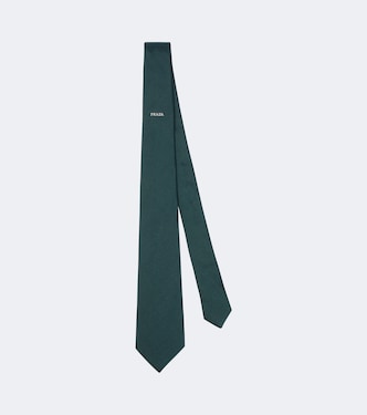 Logo silk tie | Prada