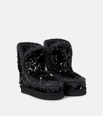 Botas de borrego bordadas con lentejuelas | Mou Kids