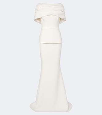 Loura peplum crêpe gown | Safiyaa
