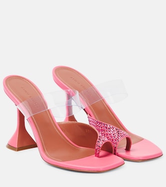 Verzierte Sandalen Paloma aus Leder | Amina Muaddi