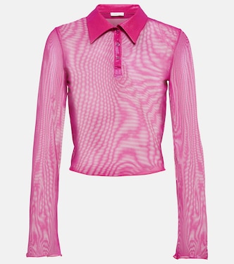 Lamé polo shirt | Oséree