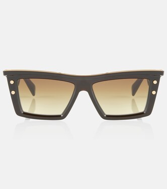 Logo-embossed square sunglasses | Balmain