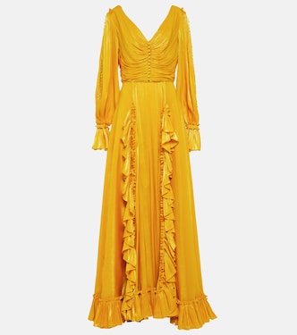 Ruffle-trimmed gown | Costarellos