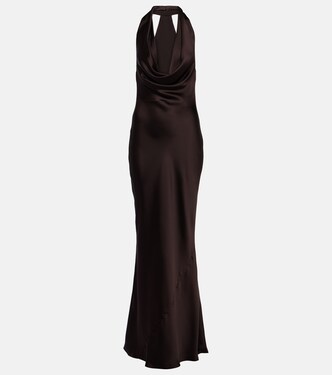 Draped halterneck gown | Norma Kamali