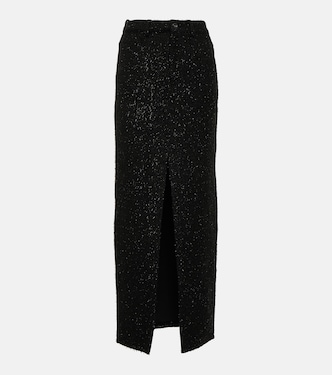 Bouclé maxi skirt | Self-Portrait