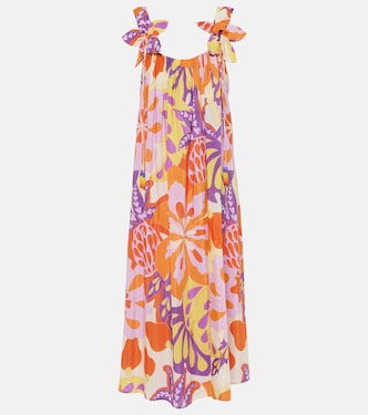 Robe longue Lee en coton mélangé à fleurs | Farm Rio