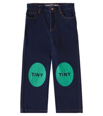 Logo straight jeans | Tinycottons
