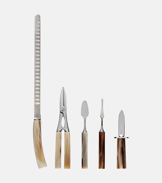 Horn and stainless steel cutlery set | Brunello Cucinelli