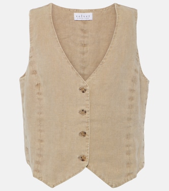 Mylie linen vest | Velvet