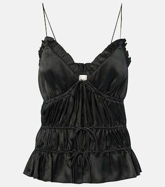 Keonie gathered silk top | Tove