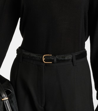 Calf hair belt in black - Toteme | Mytheresa display picture 1