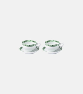 Majolica set of 2 teacups and saucers | Dolce&Gabbana Casa