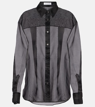 Peri sheer silk-blend shirt | The Frankie Shop