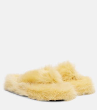 Shearling thong sandals | Acne Studios