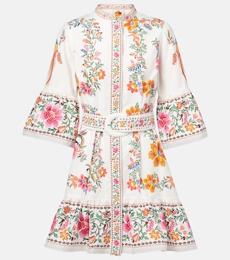 فستان قصير من القطن بطبعات الورود | Farm Rio