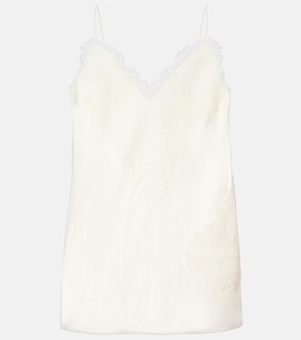 Top aus Satin mit Spitze | Róhe