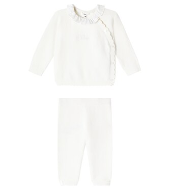 Baby set of cotton and cashmere sweater and pants | Chloé Kids