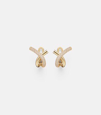 18kt gold (750/1000) earrings with diamonds | Engelbert