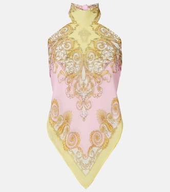 Bedrucktes Top aus Georgette | Versace