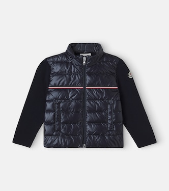 Down-paneled cotton cardigan | Moncler Enfant