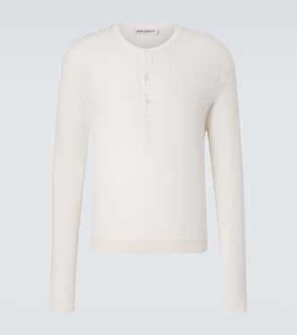 Camiseta con botones acanalada de algodón | Our Legacy